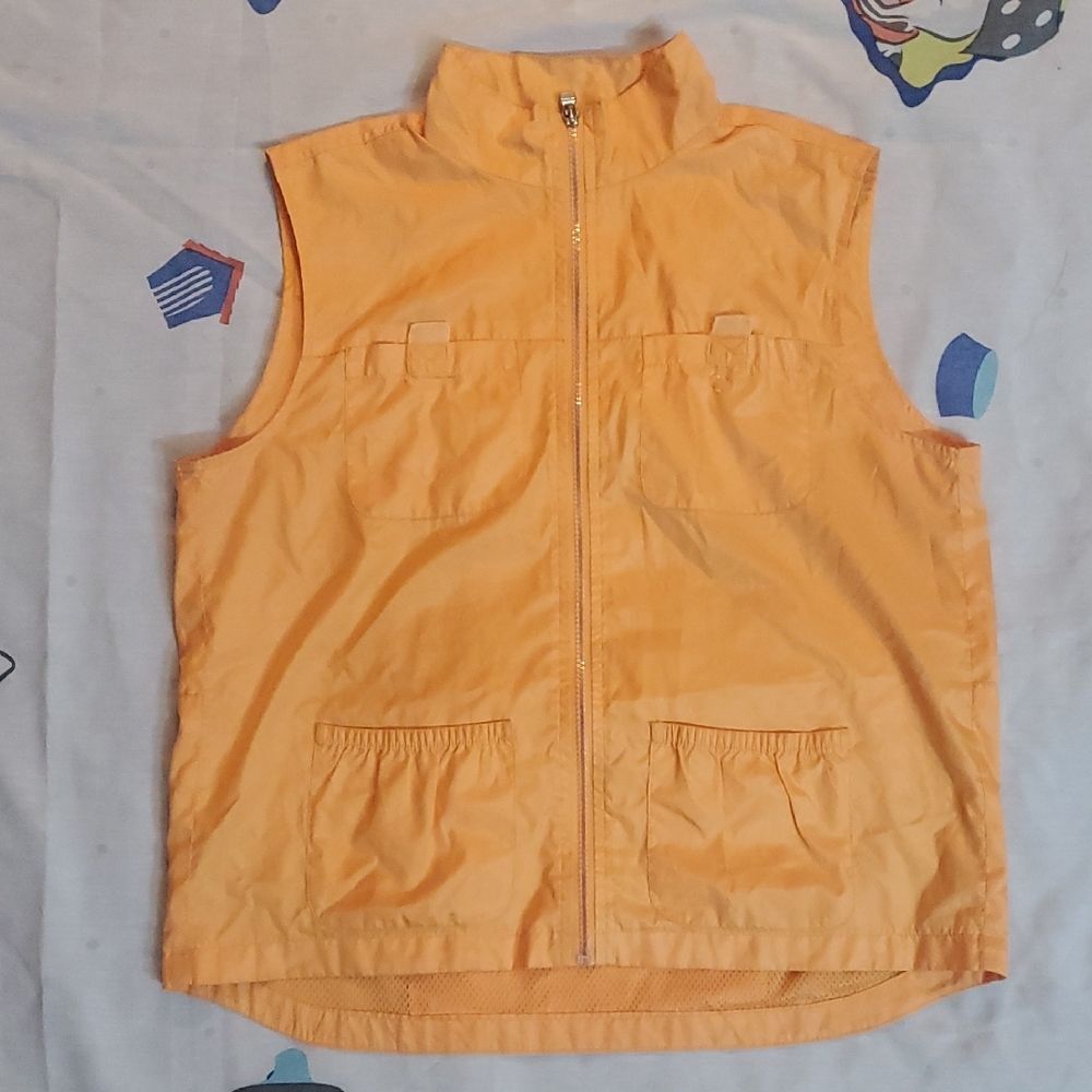 Liz Claiborne Golf Womens Small Orange Vest 100% Polyester